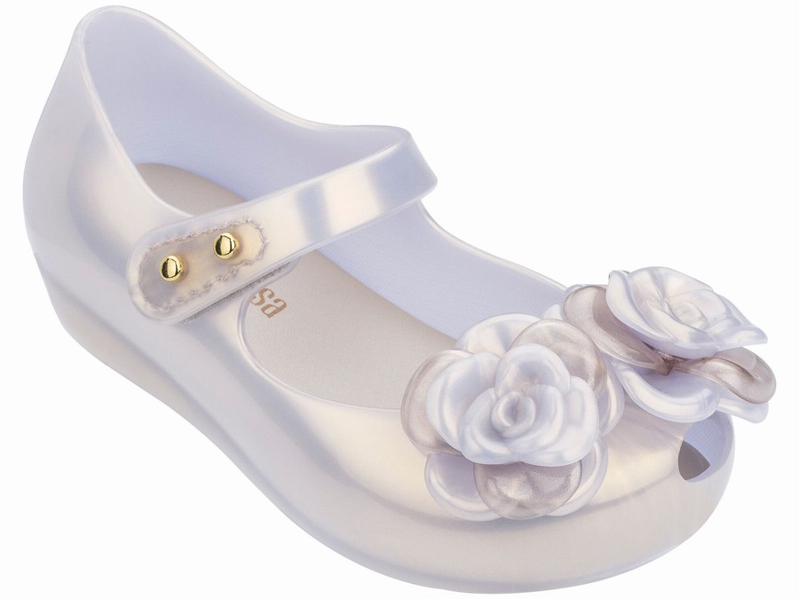 Bailarinas Mini Melissa Ultragirl Flower Bebe - Blancas - Argentina GTF-341598